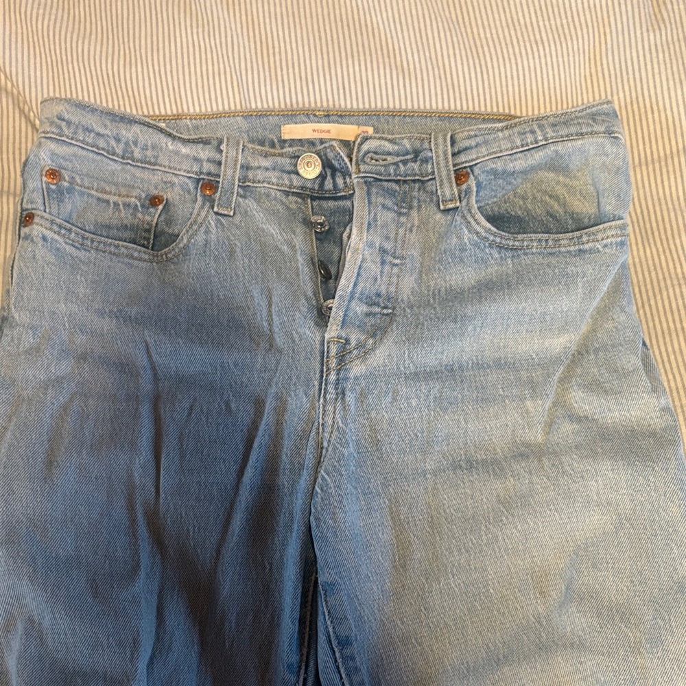 Levi's Light Blue High-Rise Button-Fly Jeans